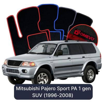 Velours-Autofußmatten OMEVO für Mitsubishi Pajero Sport PA 1 gen SUV (1996-2008)