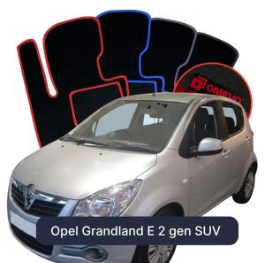 OMEVO Velours-Autofußmatten für Opel Agila 2 gen Kompakt 5 Türer (2008-2014)