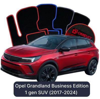 Velours-Autofußmatten OMEVO für Opel Grandland Business Edition 1 gen SUV (2017-2024)