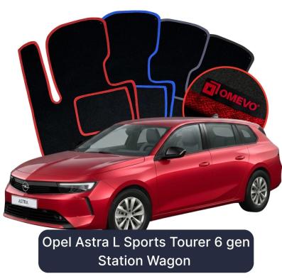 Velours-Autofußmatten OMEVO für Opel Astra L 6 gen Kombi (2022-2024)