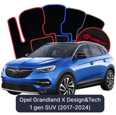 Velours-Autofußmatten OMEVO für Opel Grandland X Design&Tech 1 gen SUV (2017-2024)