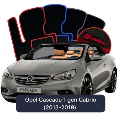 Velours-Autofußmatten OMEVO für Opel Cascada 1 gen Cabrio (2013-2019)