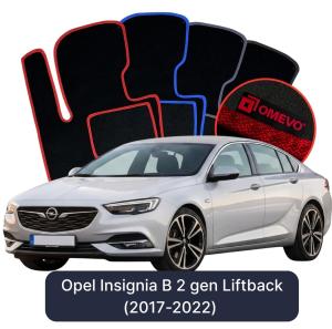 OMEVO Velours-Autofußmatten für Opel Insignia B 2 gen (2017-2022)