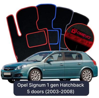 Velours-Autofußmatten OMEVO für Opel Signum 1 gen Kompakt 5 Türer (2003-2008)