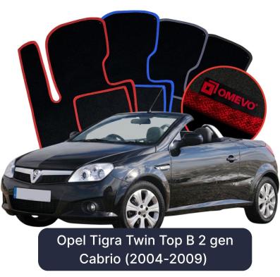 Velours-Autofußmatten OMEVO für Opel Tigra Twin Top B 2 gen Cabrio (2004-2009)