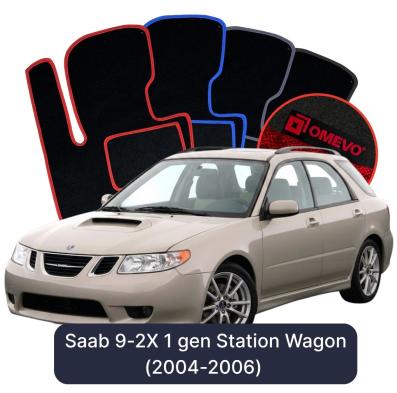 Velours-Autofußmatten OMEVO für Saab 9-2X 1 gen Kombi (2004-2006)