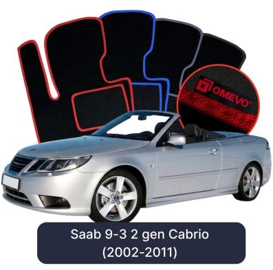 Velours-Autofußmatten OMEVO für Saab 9-3 2 gen Cabrio (2002-2011)