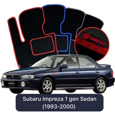 Velours-Autofußmatten OMEVO für Subaru Impreza 1 gen Limousine (1993-2000)