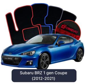 OMEVO Velours-Autofußmatten für Subaru BRZ 1 gen Coupe (2012-2021)