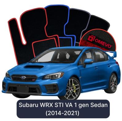 Velours-Autofußmatten OMEVO für Subaru WRX STI VA 1 gen Limousine (2014-2021)