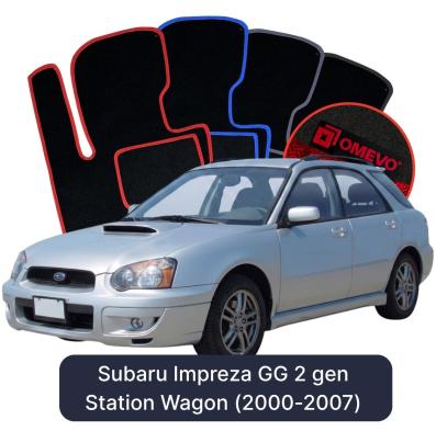 Velours-Autofußmatten OMEVO für Subaru Impreza 2 gen Kombi (2000-2007)