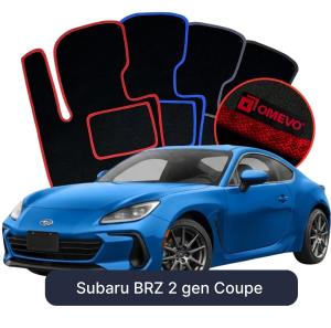 OMEVO Velours-Autofußmatten für Subaru BRZ 2 gen Coupe (2021-2025)