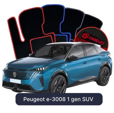 Velours-Autofußmatten OMEVO für Peugeot e-3008 1 gen SUV (2023-2025)