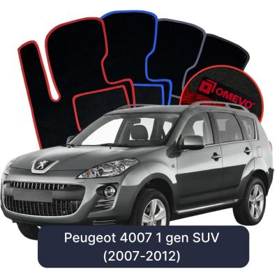 Velours-Autofußmatten OMEVO für Peugeot 4007 1 gen SUV (2007-2012)