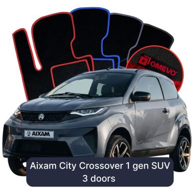 Velours-Autofußmatten OMEVO für Aixam City Crossover 1 gen SUV 3 Türen (2007-2026)
