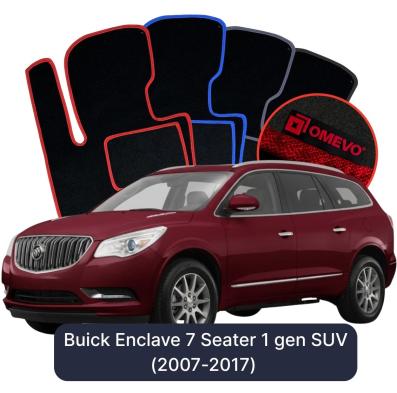 Velours-Autofußmatten OMEVO für Buick Enclave 7-Sitzer 1 gen SUV (2007-2017)