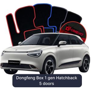OMEVO Velours-Autofußmatten für Dongfeng Box 1 gen Schrägheck 5-Tuerer (2024-2025)