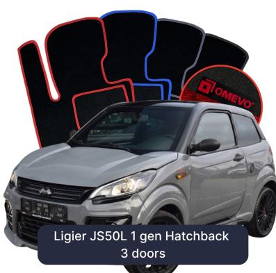 Velours-Autofußmatten OMEVO für Ligier JS50L 3 gen 3-Türer Schrägheck (2012-2025)