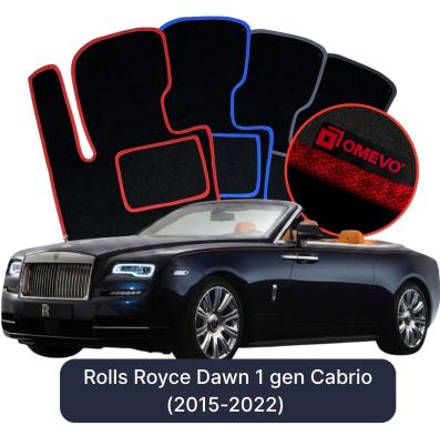 Velours-Autofußmatten OMEVO für Rolls Royce Dawn 1 gen Cabrio (2015-2022)
