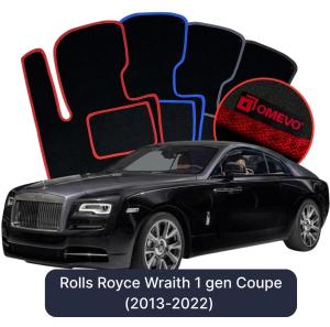 OMEVO Velours-Autofußmatten für Rolls Royce Wraith 1 gen Coupe (2013-2022)