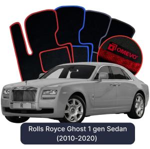 OMEVO Velours-Autofußmatten für Rolls Royce Ghost 1 gen Limousine (2010-2020)