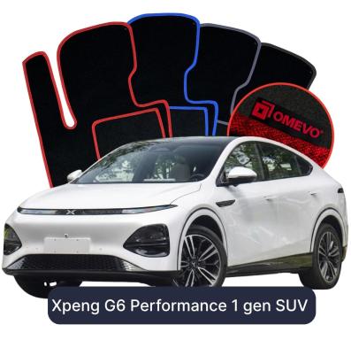 Velours-Autofußmatten OMEVO für Xpeng G6 Performance 1 gen SUV (2023-2025)