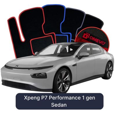 Velours-Autofußmatten OMEVO für Xpeng P7 Performance 1 gen Limousine (2020-2025)