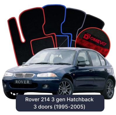 Velours-Autofußmatten OMEVO für Rover 214 3 gen Hatchback 3 Türen (1995-2005)
