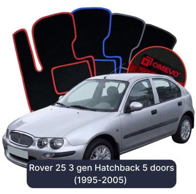 Velours-Autofußmatten OMEVO für Rover 25 3 gen Kompakt 5 Türer (1995-2005)