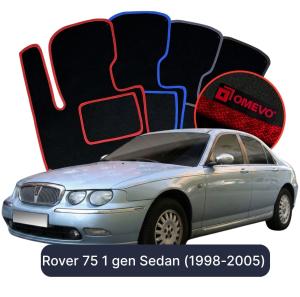 OMEVO Velours-Autofußmatten für Rover 75 1 gen Limousine (1998-2005)