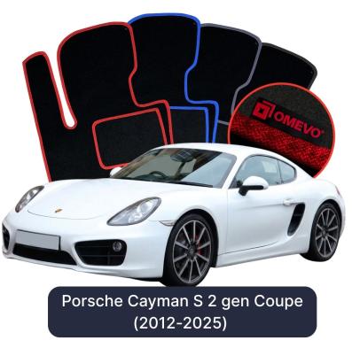 Velours-Autofußmatten OMEVO für Porsche Cayman S 2 gen Coupe (2012-2025)