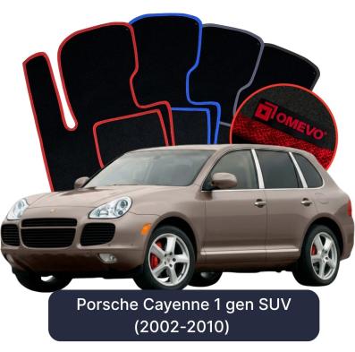 Velours-Autofußmatten OMEVO für Porsche Cayenne 1 gen SUV (2002-2010)
