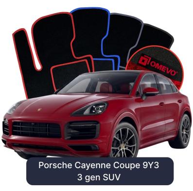Velours-Autofußmatten OMEVO für Porsche Cayenne Coupe 9Y3 3 gen SUV (2018-2025)