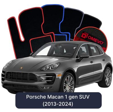 Velours-Autofußmatten OMEVO für Porsche Macan 1 gen SUV (2013-2024)