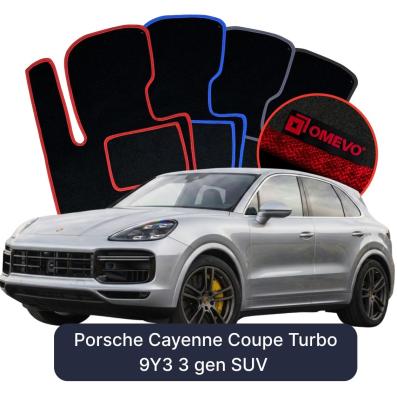 Velours-Autofußmatten OMEVO für Porsche Cayenne Coupe Turbo 9Y3 3 gen SUV (2018–2025)