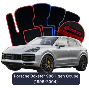 OMEVO Velours-Autofußmatten für Porsche Boxster 986 1 gen Coupe (1996-2004)