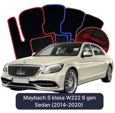 Velours-Autofußmatten OMEVO für Maybach S-Klasse W222 6 gen Limousine (2014-2020)