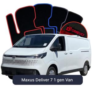 OMEVO Velours-Autofußmatten für Maxus Deliver 7 1 gen Van (2023-2025)