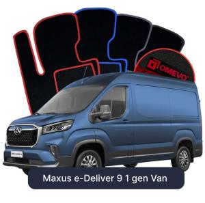 OMEVO Velours-Autofußmatten für Maxus e-Deliver 9 1 gen Van (2023-2026)