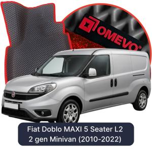 OMEVO 5D Pro EVA Fußmatten für Fiat Doblo MAXI 5-Sitzer L2 2 gen Minivan (2010-2022)