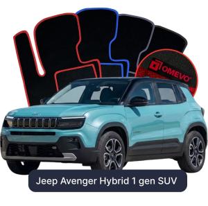 OMEVO Velours-Autofußmatten für Jeep Avenger Hybrid 1 gen SUV (2023-2026)