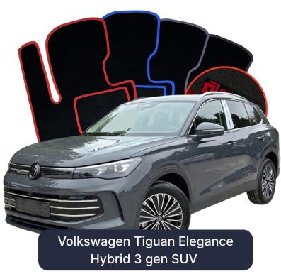 Velours-Autofußmatten OMEVO für Volkswagen Tiguan Elegance Hybrid 3 gen SUV (2023-2026)