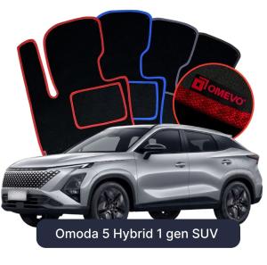 OMEVO Velours-Autofußmatten für Omoda 5 Hybrid 1 gen SUV (2022-2026)