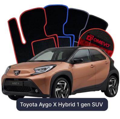 Velours-Autofußmatten OMEVO für Toyota Aygo X Hybrid 1 gen SUV (2022-2026)