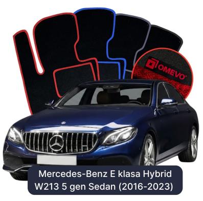 Velours-Autofußmatten OMEVO für Mercedes-Benz E klasa Hybrid W213 5 gen Limousine (2016-2023)