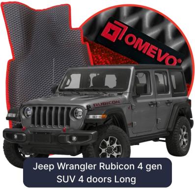 EVA Autoteppiche OMEVO für Jeep Wrangler Rubicon 4 gen SUV 4 Türer Langversion (2017-2026)