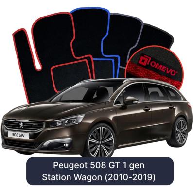 Velours-Autofußmatten OMEVO für Peugeot 508 GT 1 gen Kombi (2010-2019)