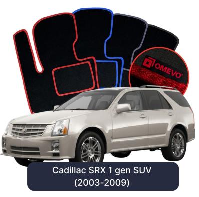 Velours-Autofußmatten OMEVO für Cadillac SRX 1 gen SUV (2003-2009)