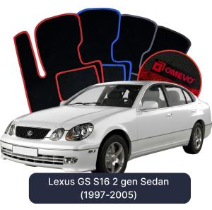 OMEVO Velours-Autofußmatten für Lexus GS S16 2 gen Limousine (1997-2005)