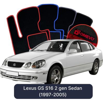 Velours-Autofußmatten OMEVO für Lexus GS S16 2 gen Limousine (1997-2005)